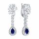 Серебряные серьги SOKOLOV 62020039 с фианитом и сапфиром