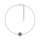 Серебряный браслет SOKOLOV 62050002 с фианитом и сапфиром