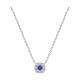 Серебряное колье SOKOLOV 62070000 с фианитом и сапфиром