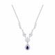 Серебряное колье SOKOLOV 62070002 с фианитом и сапфиром