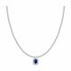 Серебряное колье SOKOLOV 62070003 с фианитом и сапфиром