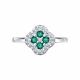 Серебряное кольцо SOKOLOV 63010000 с фианитом и изумрудом