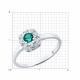 Серебряное кольцо SOKOLOV 63010001 с фианитом и изумрудом