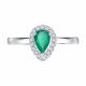 Серебряное кольцо SOKOLOV 63010005 с фианитом и изумрудом