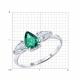 Серебряное кольцо SOKOLOV 63010006 с фианитом и изумрудом