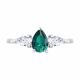 Серебряное кольцо SOKOLOV 63010006 с фианитом и изумрудом