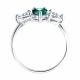 Серебряное кольцо SOKOLOV 63010006 с фианитом и изумрудом