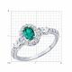 Серебряное кольцо SOKOLOV 63010008 с фианитом и изумрудом