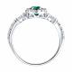Серебряное кольцо SOKOLOV 63010008 с фианитом и изумрудом