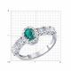 Серебряное кольцо SOKOLOV 63010009 с фианитом и изумрудом
