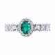 Серебряное кольцо SOKOLOV 63010009 с фианитом и изумрудом