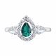 Серебряное кольцо SOKOLOV 63010010 с фианитом и изумрудом