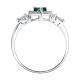 Серебряное кольцо SOKOLOV 63010010 с фианитом и изумрудом