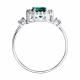Серебряное кольцо SOKOLOV 63010013 с фианитом и изумрудом