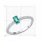 Серебряное кольцо SOKOLOV 63010016 с фианитом и изумрудом