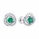 Серебряные серьги SOKOLOV 63020005 с фианитом и изумрудом