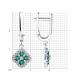 Серебряные серьги SOKOLOV 63020006 с фианитом и изумрудом