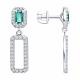 Серебряные серьги SOKOLOV 63020014 с фианитом и изумрудом