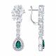 Серебряные серьги SOKOLOV 63020019 с фианитом и изумрудом