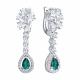 Серебряные серьги SOKOLOV 63020019 с фианитом и изумрудом