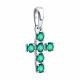 Серебряная подвеска SOKOLOV 63030002 с изумрудом