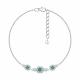 Серебряный браслет SOKOLOV 63050004 с фианитом и изумрудом