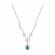 Серебряное колье SOKOLOV 63070001 с фианитом и изумрудом