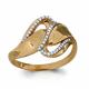 Золотое кольцо AQUAMARINE 63574А с фианитом
