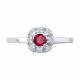 Серебряное кольцо SOKOLOV 64010001 с фианитом и рубином