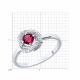 Серебряное кольцо SOKOLOV 64010004 с фианитом и рубином