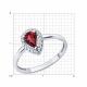 Серебряное кольцо SOKOLOV 64010005 с фианитом и рубином