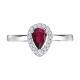 Серебряное кольцо SOKOLOV 64010005 с фианитом и рубином