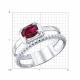 Серебряное кольцо SOKOLOV 64010006 с фианитом и рубином