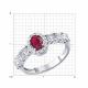 Серебряное кольцо SOKOLOV 64010008 с фианитом и рубином