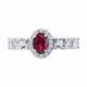 Серебряное кольцо SOKOLOV 64010008 с фианитом и рубином