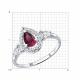 Серебряное кольцо SOKOLOV 64010009 с фианитом и рубином