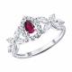 Серебряное кольцо SOKOLOV 64010010 с фианитом и рубином
