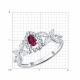 Серебряное кольцо SOKOLOV 64010010 с фианитом и рубином
