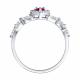 Серебряное кольцо SOKOLOV 64010010 с фианитом и рубином