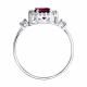 Серебряное кольцо SOKOLOV 64010012 с фианитом и рубином