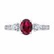 Серебряное кольцо SOKOLOV 64010013 с фианитом и рубином