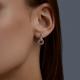 Серебряные серьги SOKOLOV 64020003 с фианитом и рубином