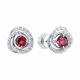 Серебряные серьги SOKOLOV 64020004 с фианитом и рубином