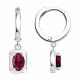 Серебряные серьги SOKOLOV 64020006 с рубином