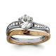 Золотое кольцо AQUAMARINE 66117А