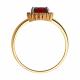 Золотое кольцо SOKOLOV 71-00421 с гранатом и коньячным бриллиантом