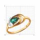 Золотое кольцо SOKOLOV 71-00434 с бриллиантом и гидротермальным изумрудом