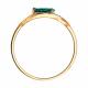 Золотое кольцо SOKOLOV 71-00434 с бриллиантом и гидротермальным изумрудом