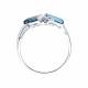 Кольцо из белого золота SOKOLOV 715098 с топазом, миксом камней, Лондон топазом и Swarovski