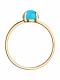Золотое кольцо SOKOLOV 717095 с бирюзой